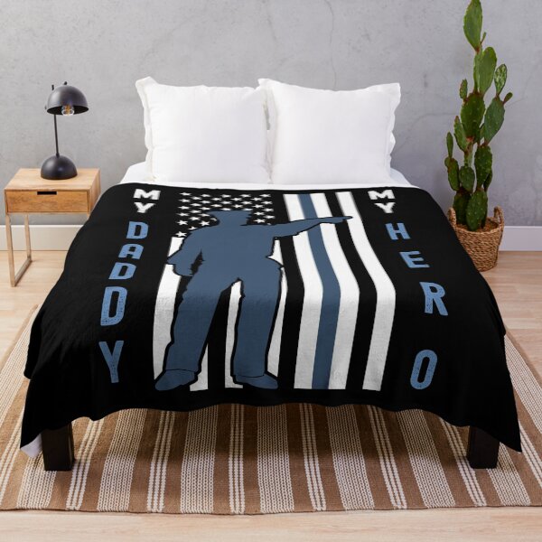 Item preview, Thin Blue Line Flag Shirt My Daddy My Hero Police designed and sold by Fabvity.