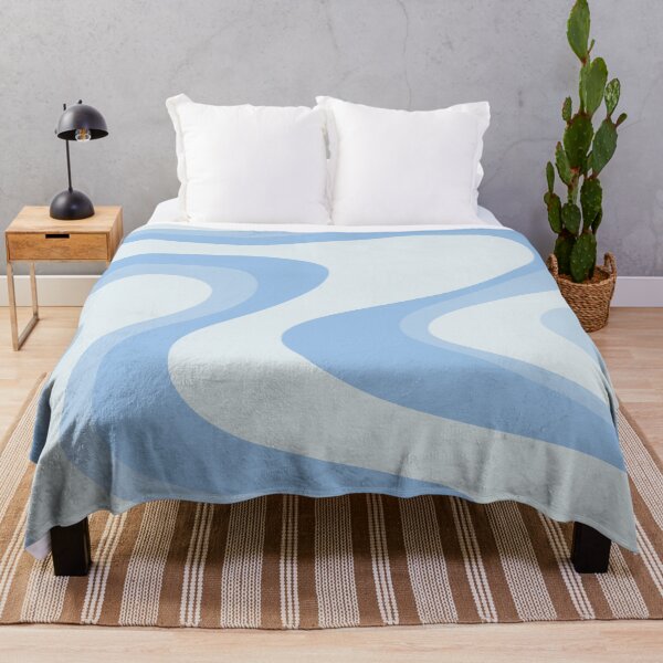 Item preview, Retro Swirls Powder Blue Abstract Pattern designed and sold by kierkegaard.