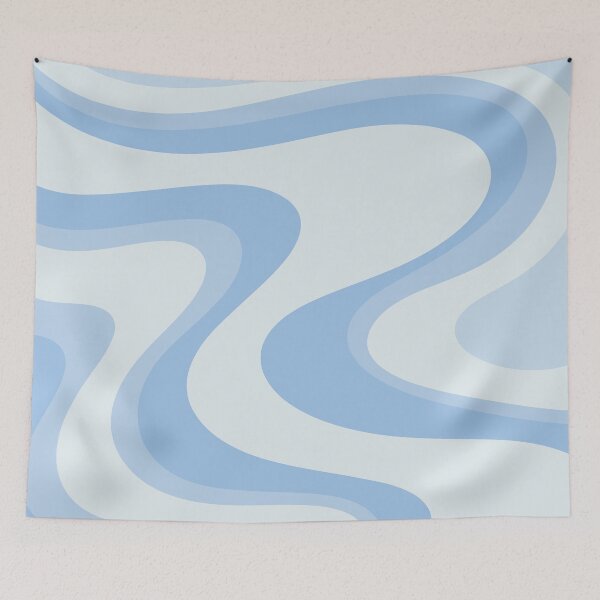 Item preview, Retro Swirls Powder Blue Abstract Pattern designed and sold by kierkegaard.
