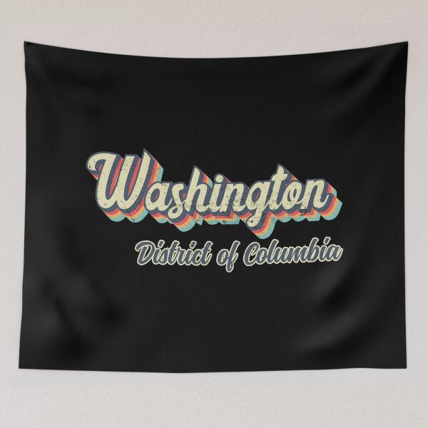 Item preview, Washington City District of Columbia Retro Vintage 70s rainbow designed and sold by Teelogic.