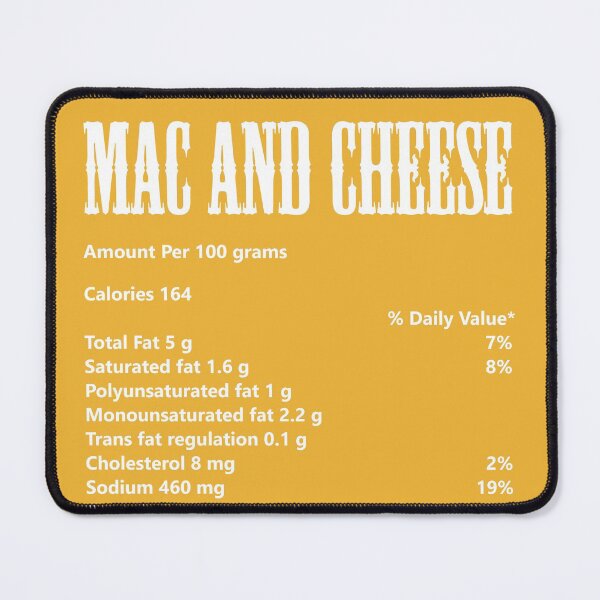 Item preview, Mac and Cheese Nutrition Facts designed and sold by hockeng.