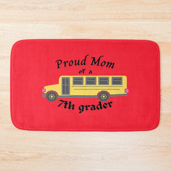 Item preview, Proud mom of a seventh grader, school bus graphic designed and sold by Jessi-Sketches.