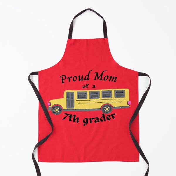 Item preview, Proud mom of a seventh grader, school bus graphic designed and sold by Jessi-Sketches.