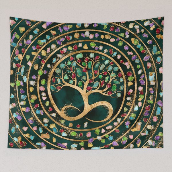 Item preview, Tree of Life - Infinity Spiral - Colorful geodes designed and sold by k9printart.