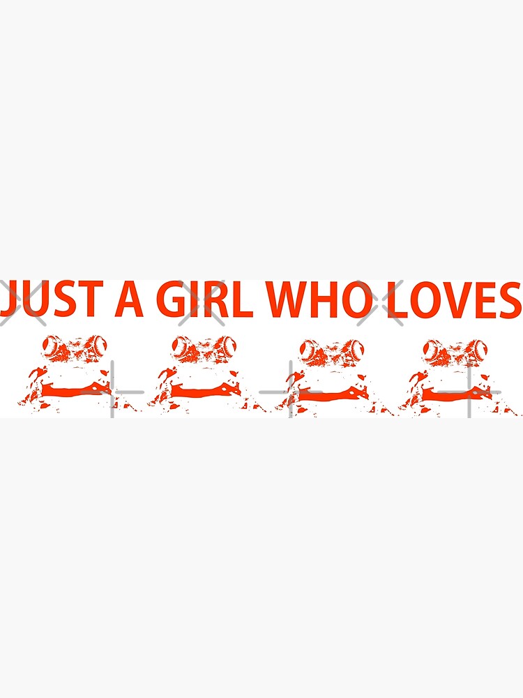 Disover Just a girl who loves frogs (orange) Premium Matte Vertical Poster