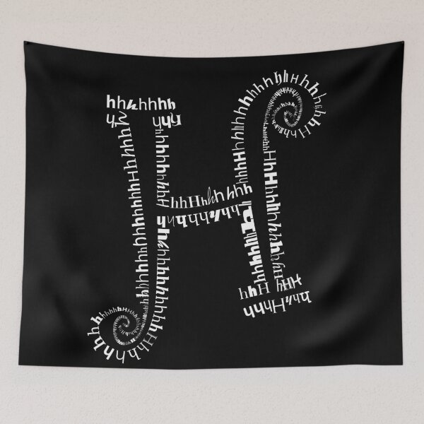 Item preview, Typographic H letter designed and sold by adiosmillet.