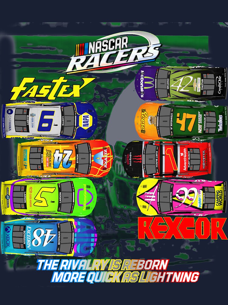 Nascar Racers Fastex Logo Kids T-Shirt for Sale by GlitchMaster7