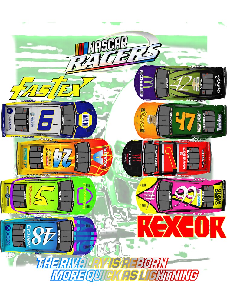 Nascar Racers Fastex Logo Kids T-Shirt for Sale by GlitchMaster7