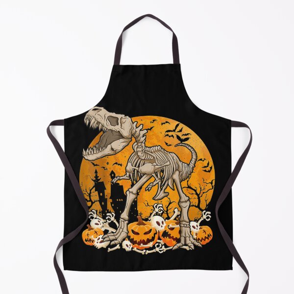 Item preview, Dinosaur T rex Skeleton Pumpkin With Moon Halloween Costume designed and sold by georgebuckart.