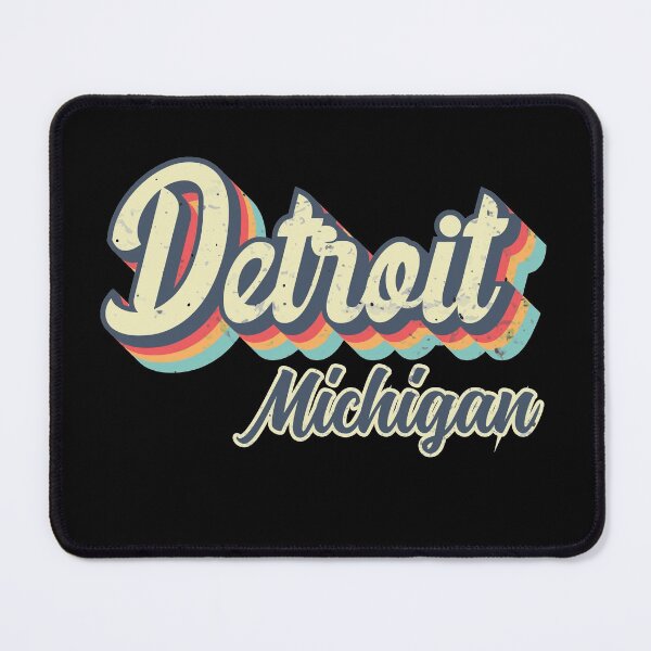 Item preview, Detroit City Michigan Retro Vintage 70s rainbow designed and sold by Teelogic.