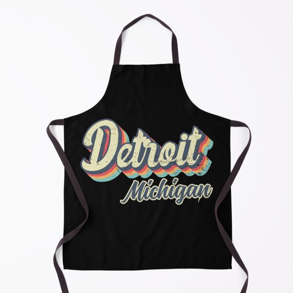 Item preview, Detroit City Michigan Retro Vintage 70s rainbow designed and sold by Teelogic.