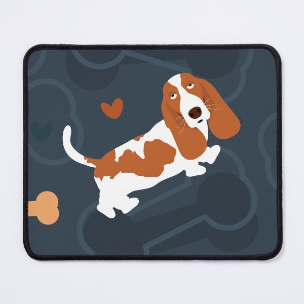 Item preview, Cute Brown and White Basset Hound designed and sold by Lulupainting.