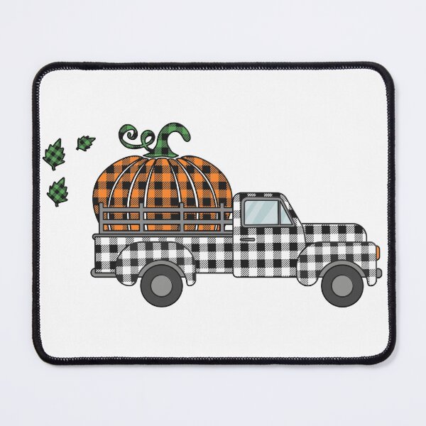 Item preview, Hello Fall: Plaid Farm Truck with Pumpkin designed and sold by Happy Puppy Print On Demand.
