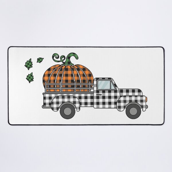 Item preview, Hello Fall: Plaid Farm Truck with Pumpkin designed and sold by Happy Puppy Print On Demand.