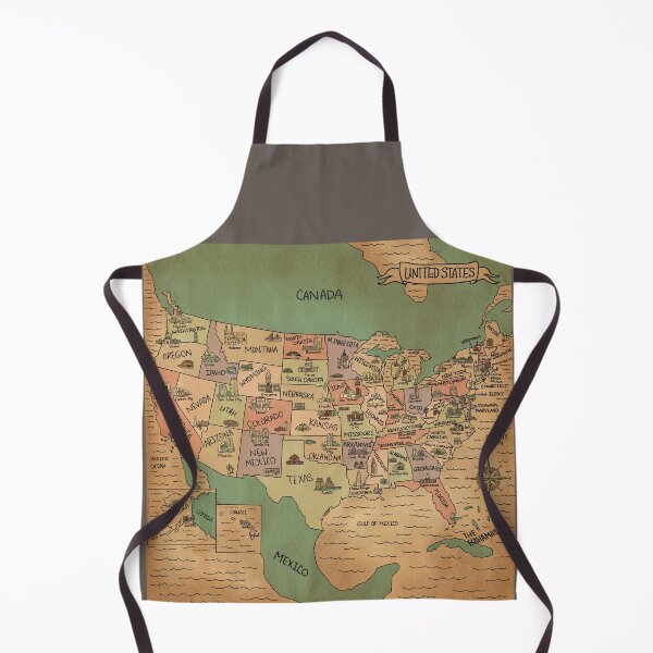 Item preview, Colorful Vintage USA Map  designed and sold by Sheridan T.
