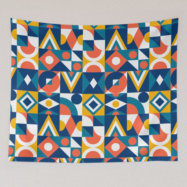 Item preview, Mid Century Geometric Shapes Pattern #3 designed and sold by AanmahStore.