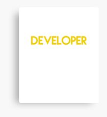 Developer Canvas Print