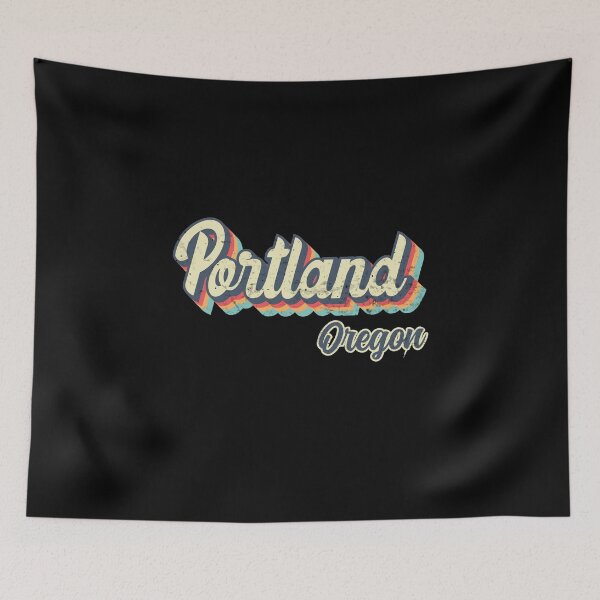Item preview, Portland city Oregon Retro Vintage 70s rainbow designed and sold by Teelogic.