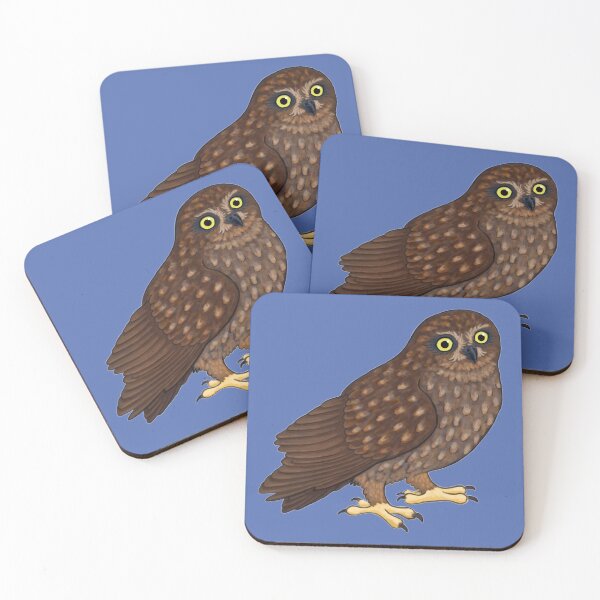 Morepork New Zealand Owl Coasters (Set of 4)
