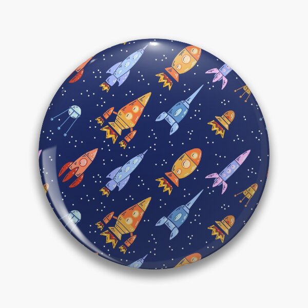 Item preview, Seamless space texture with spaceships and stars on a dark background designed and sold by Veleri.