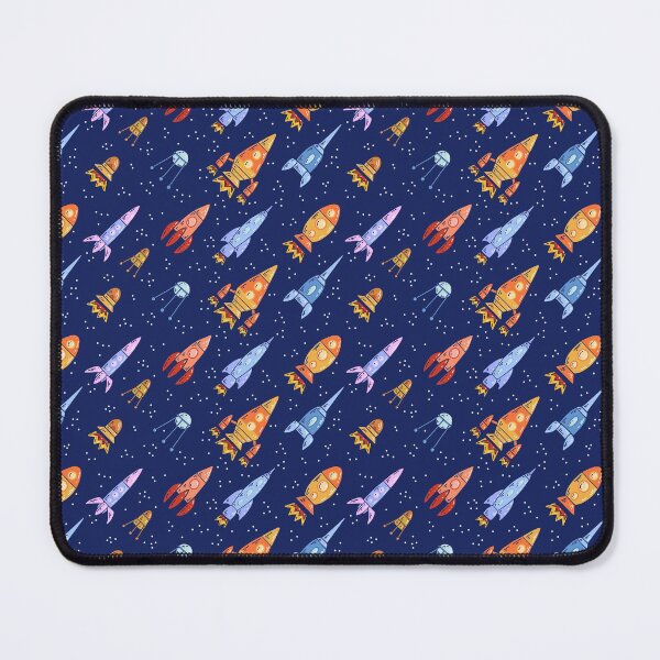 Item preview, Seamless space texture with spaceships and stars on a dark background designed and sold by Veleri.