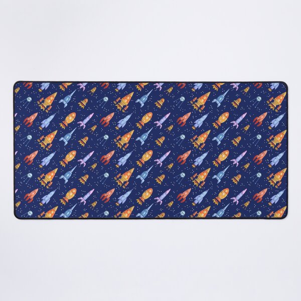 Item preview, Seamless space texture with spaceships and stars on a dark background designed and sold by Veleri.