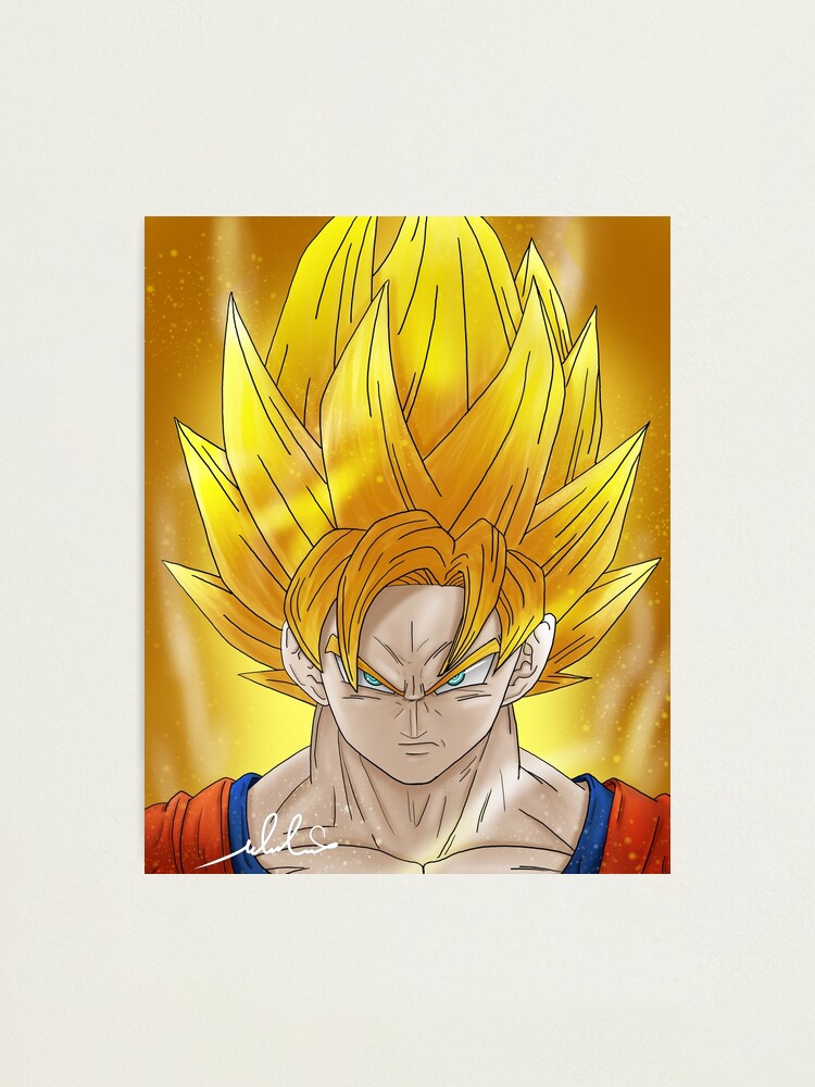 Dragon Ball Son Goku Super Saiyan Photographic Print for Sale by