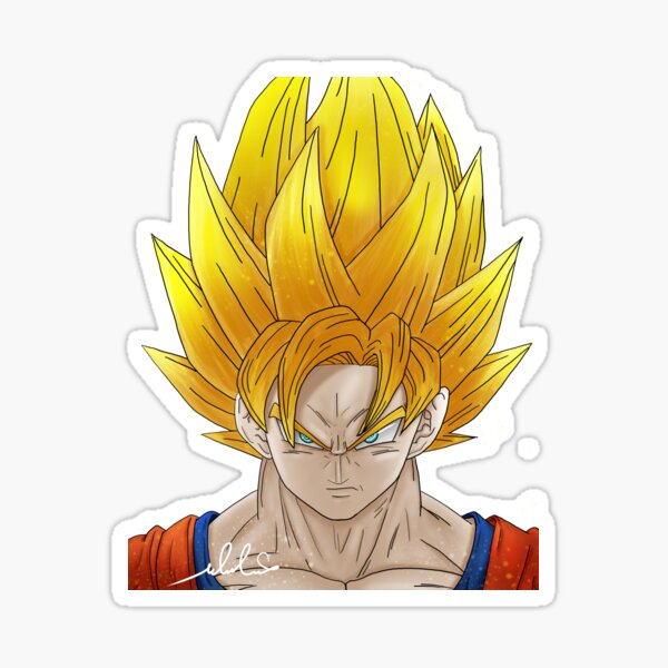 Anime Dragon Ball Z Super Saiyan Goku 3 Faces Decor Art Decal