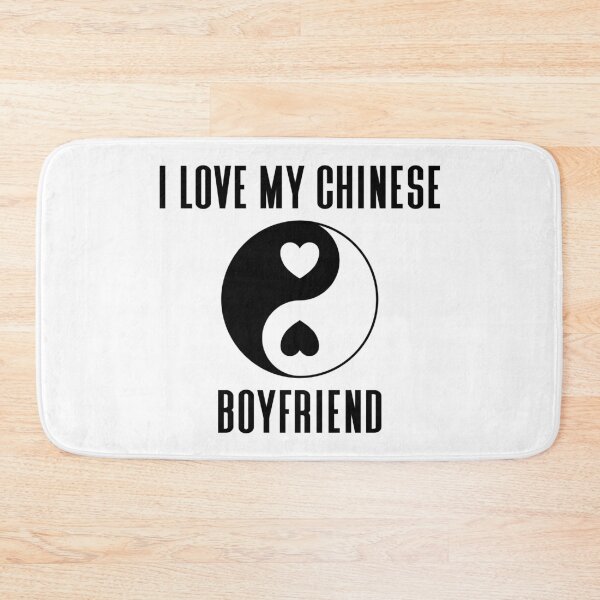 Item preview, I Love My Chinese Boyfriend and Yin Yang and Heart Black and White Tone designed and sold by Vasabi88.