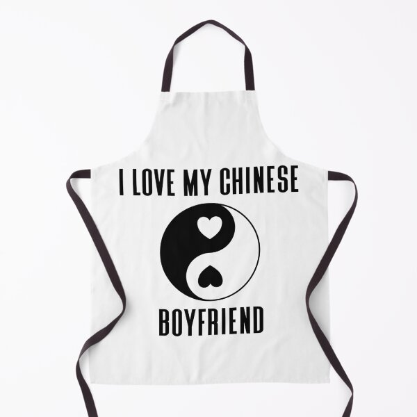 Item preview, I Love My Chinese Boyfriend and Yin Yang and Heart Black and White Tone designed and sold by Vasabi88.