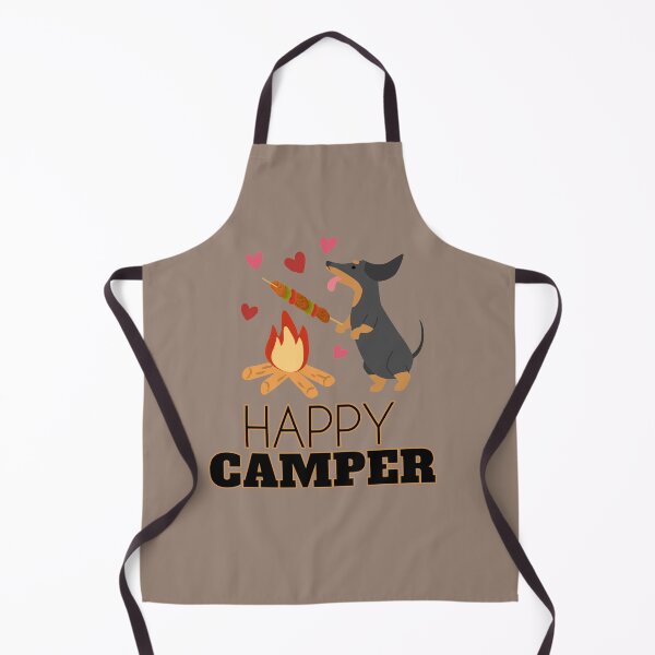 Item preview, Cute Happy Camper Dog | Campfire Dachshund designed and sold by JooArtPrints ★★★★★.
