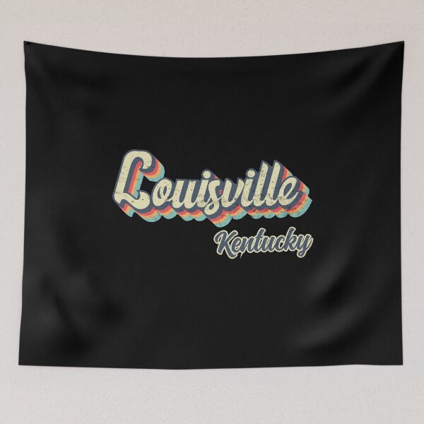 Item preview, Louisville City Kentucky Retro Vintage 70s rainbow designed and sold by Teelogic.