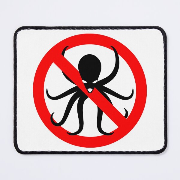 Item preview, Octopus Warning Sign designed and sold by treasure-crafts.