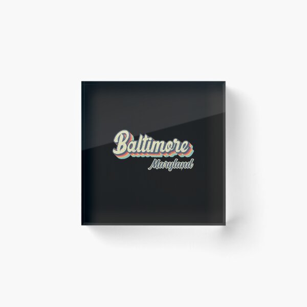 Item preview, Baltimore city Maryland Retro Vintage 70s rainbow designed and sold by Teelogic.