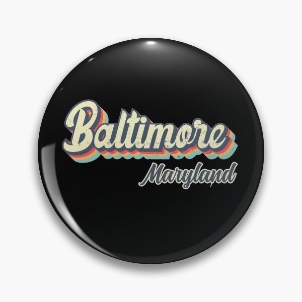Artikelvorschau, Baltimore Stadt Maryland Retro Vintage 70er Regenbogen entworfen und verkauft von Teelogic.