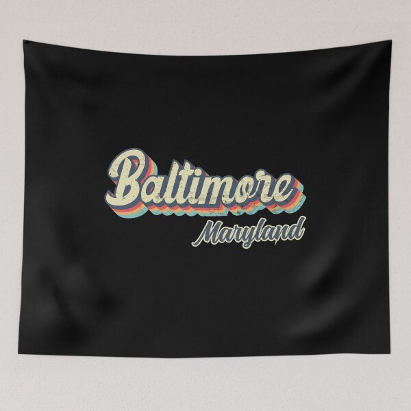 Item preview, Baltimore city Maryland Retro Vintage 70s rainbow designed and sold by Teelogic.