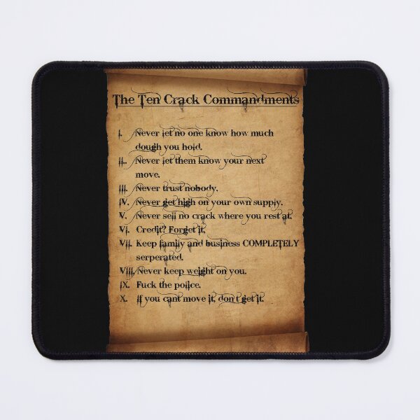 Item preview, Ten Crack Commandments designed and sold by WaywardMisfits.