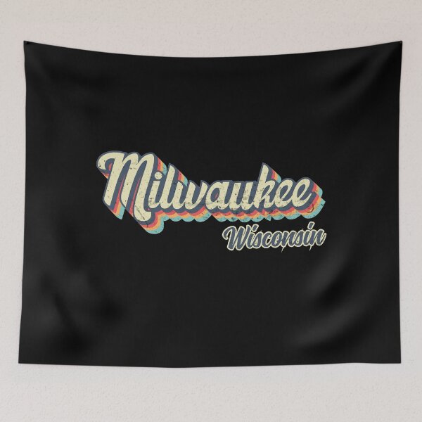 Item preview, Milwaukee city Wisconsin Retro Vintage 70s rainbow designed and sold by Teelogic.