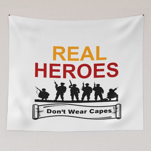 Item preview, ARMED FORCES: REAL HEREOS DON'T WEAR CAPES designed and sold by CalliopeSt.