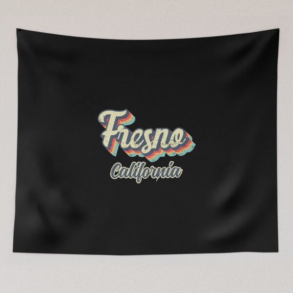 Item preview, Fresno city California Retro Vintage 70s rainbow designed and sold by Teelogic.