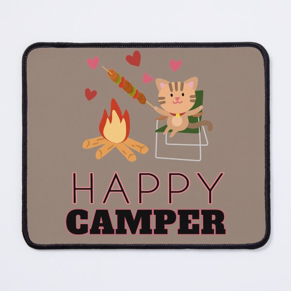 Item preview, Kawaii Happy Camper Cat with Campfire  designed and sold by JooArtPrints  ★★★★★.