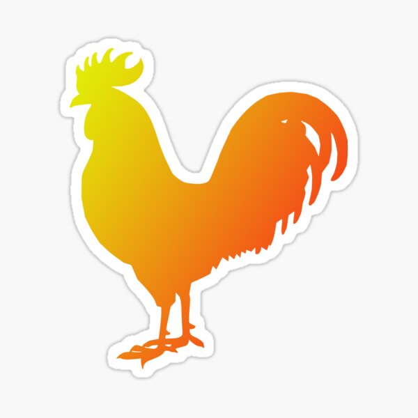 3” Rooster Red Farm Raised Chicken Free Range Country Life Vinyl Cool Sticker