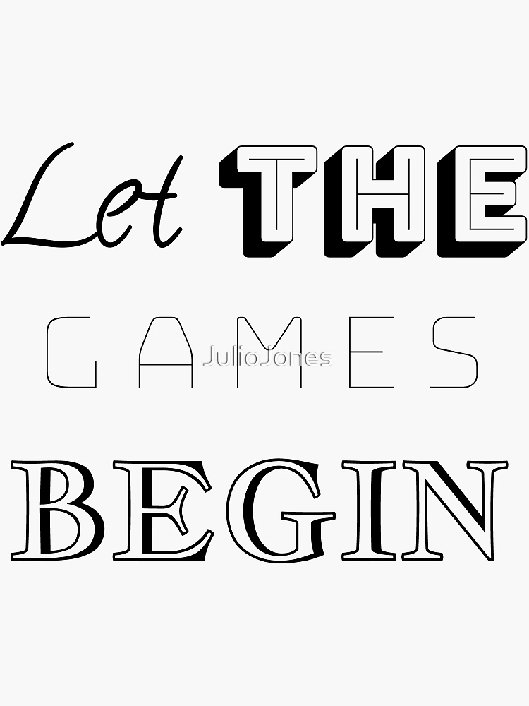 Let Game Begin Quote Heart Emblem Stock Vector (Royalty Free) 208725361