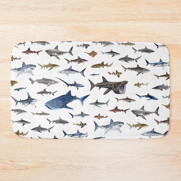 Item preview, SHARKS poster-white designed and sold by BEATRIZ ABAITUA.