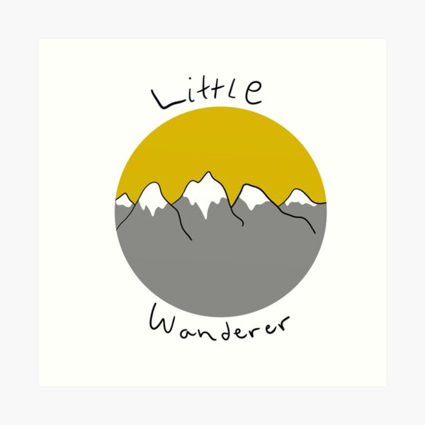 Little wanderer doodle Art Print
