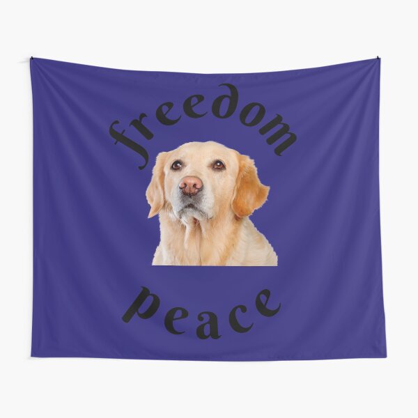 freedom and peace dog Tapestry