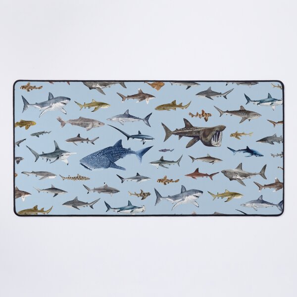 Item preview, SHARKS poster-light blue designed and sold by BEATRIZ ABAITUA.