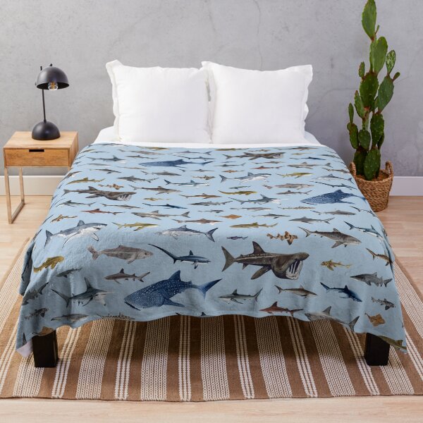Item preview, SHARKS poster-light blue designed and sold by BEATRIZ ABAITUA.