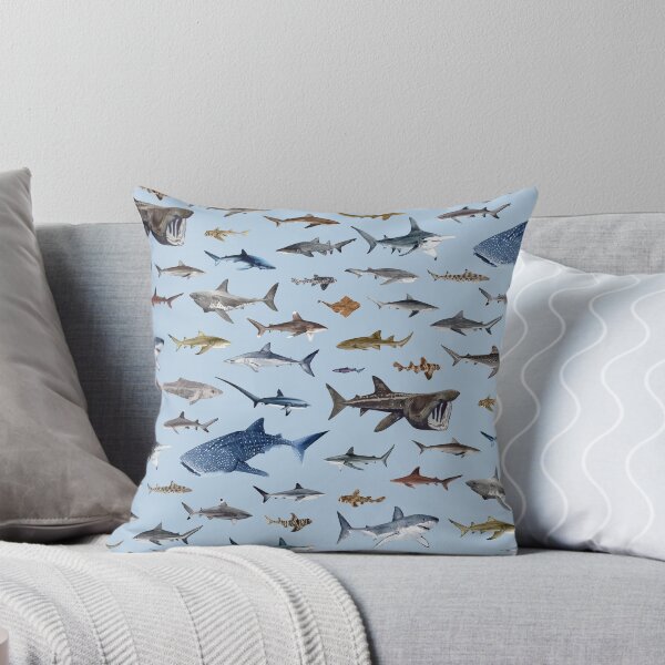 Item preview, SHARKS poster-light blue designed and sold by BEATRIZ ABAITUA.