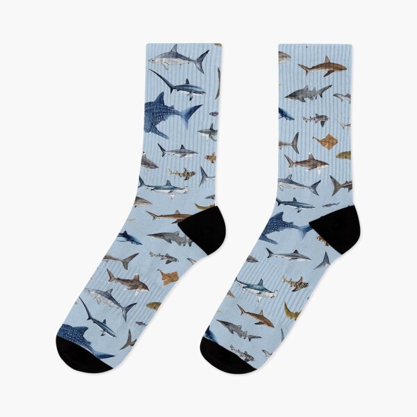 Item preview, SHARKS poster-light blue designed and sold by BEATRIZ ABAITUA.